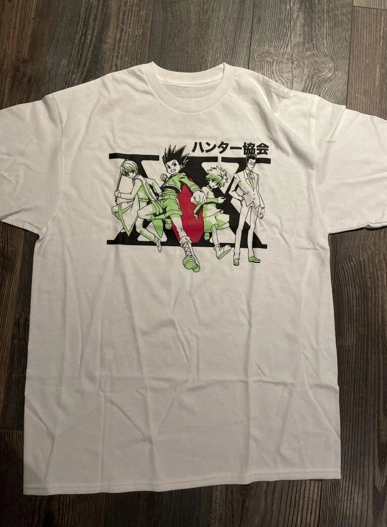 2026 New Anime Hunter X Hunter Printed Short Sleeve T-shirt Men's and Women's T-shirt Men's Top Sports T-shirt Harajuku Tee