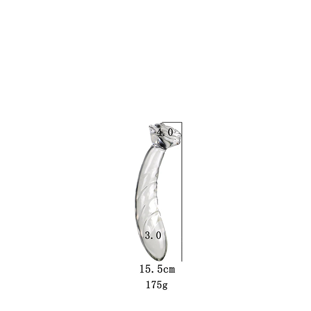 Flower Crystal Glass Anal Plug – 3 Colors