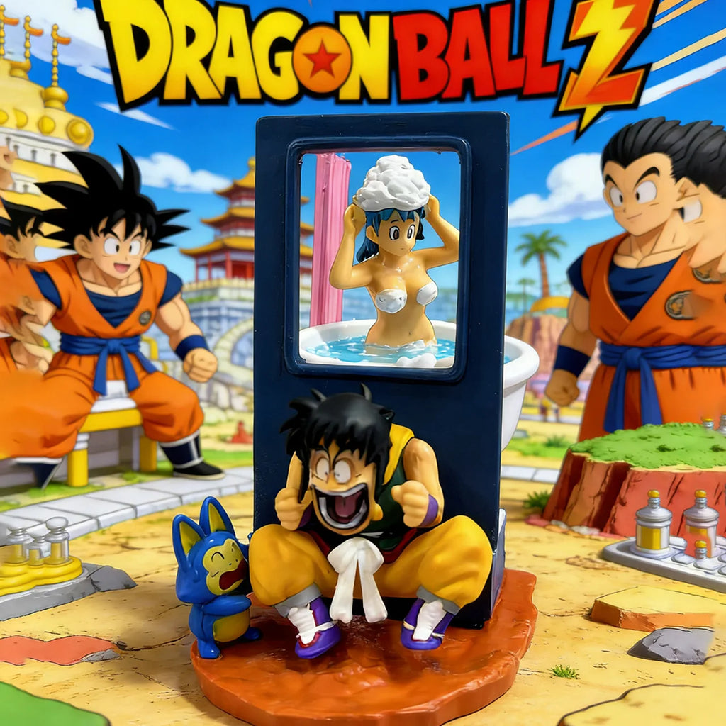 9cm Anime Dragon Ball Z Puar Figure Yamcha Figurine Bulma Pvc Action Figures Statue Collectible Model Toys Gifts
