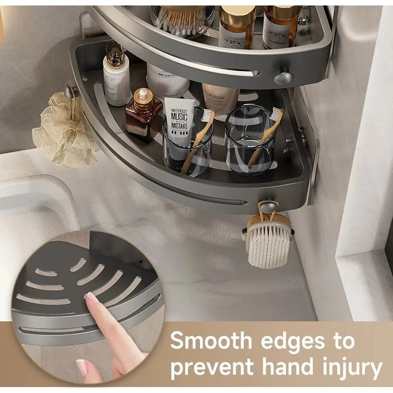 Bathroom Shelf for Shower Wall Mounted Shampoo Bottle Orangizer Shower Corner Rack Storage Punch-free Bathroom Accessories