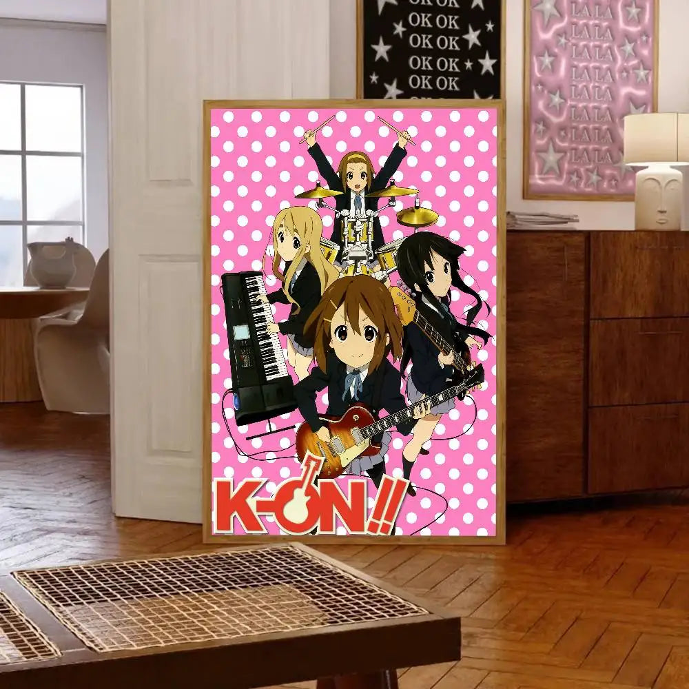 K-ON! Pink Waterproof Anime Wall Poster