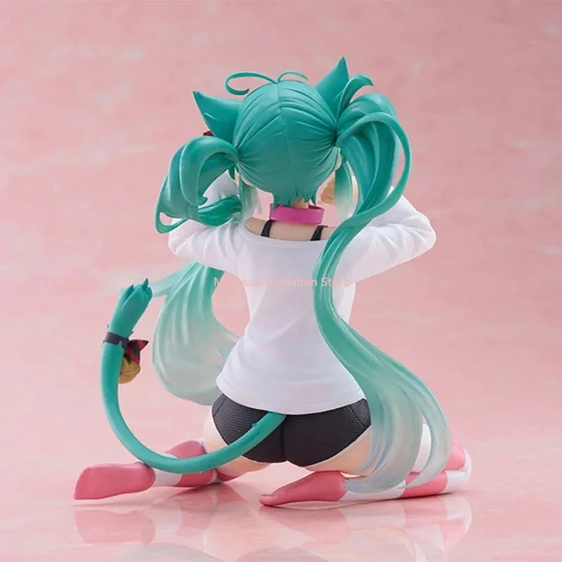In Stock  Hatsune Miku Nekomimi T-Shirt Ver. Vocaloid Collectible Anime Figure Model Toys