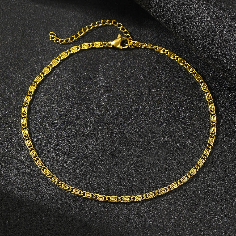 Women's Delicate Stainless Steel Chain Anklet
