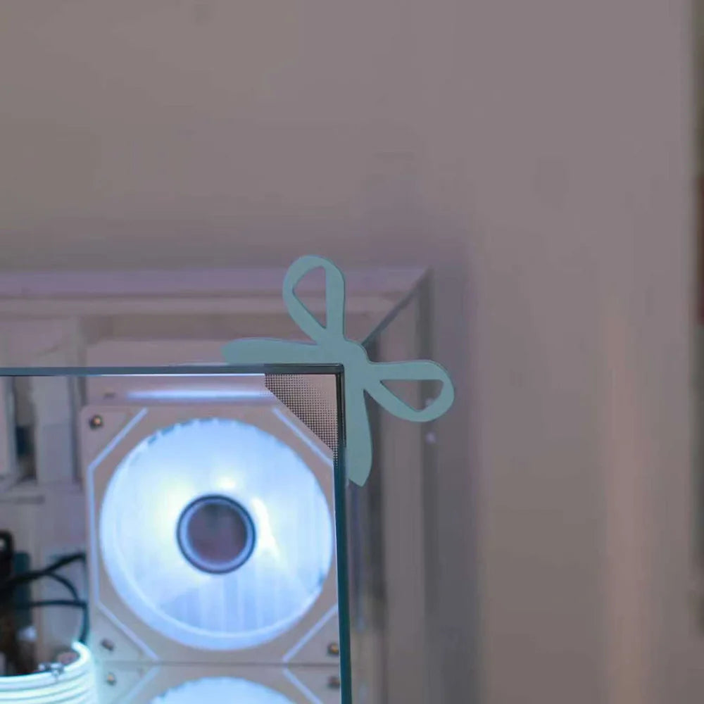 Cute Bow Monitor Corner Decoration