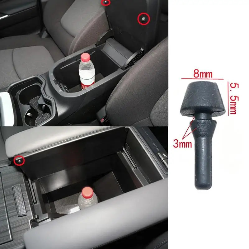 Car Interior Organization Center Console Storage Box Rubber Armrest Tray for Avensis II T250 Camry XV20 XV40 Auto Accessories