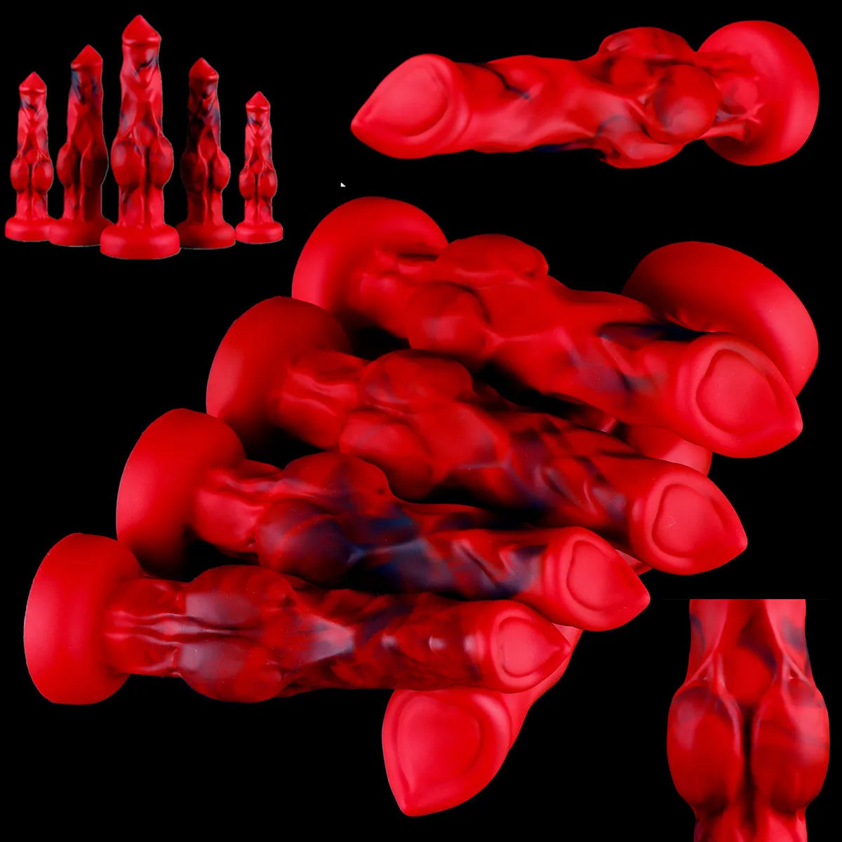 Animal Dildo Large Knot Wolf Dog Monster Dildo & Butt Plug - Anal Plug Masturbation Toy for Women Men Gay Adults18 Big Dick Sex