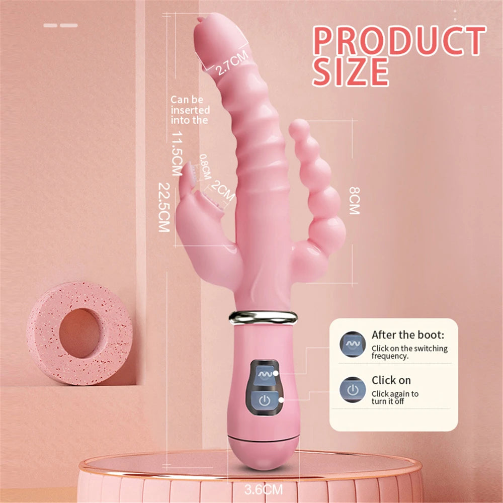Rabbit Vibrator with Clitoral Suction