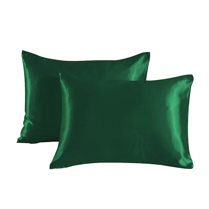 2-Piece Polyester Satin Pillowcase Set