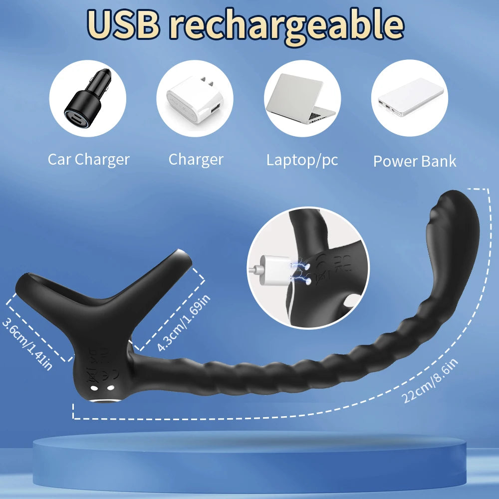 Remote-Control Prostate Massager with Ring