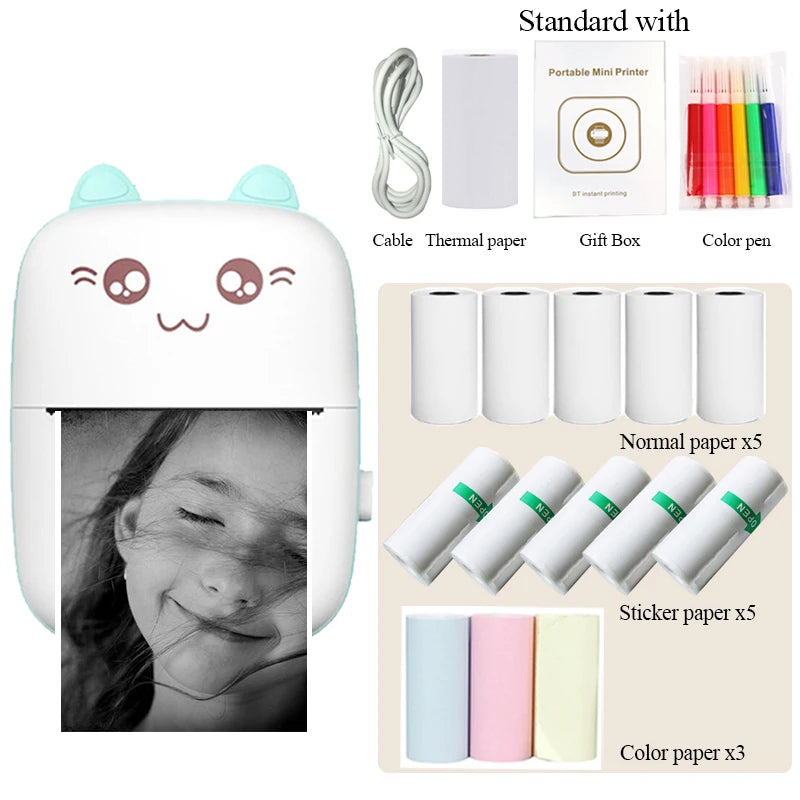 Mini Cat 58 mm Bluetooth Thermal Photo Printer