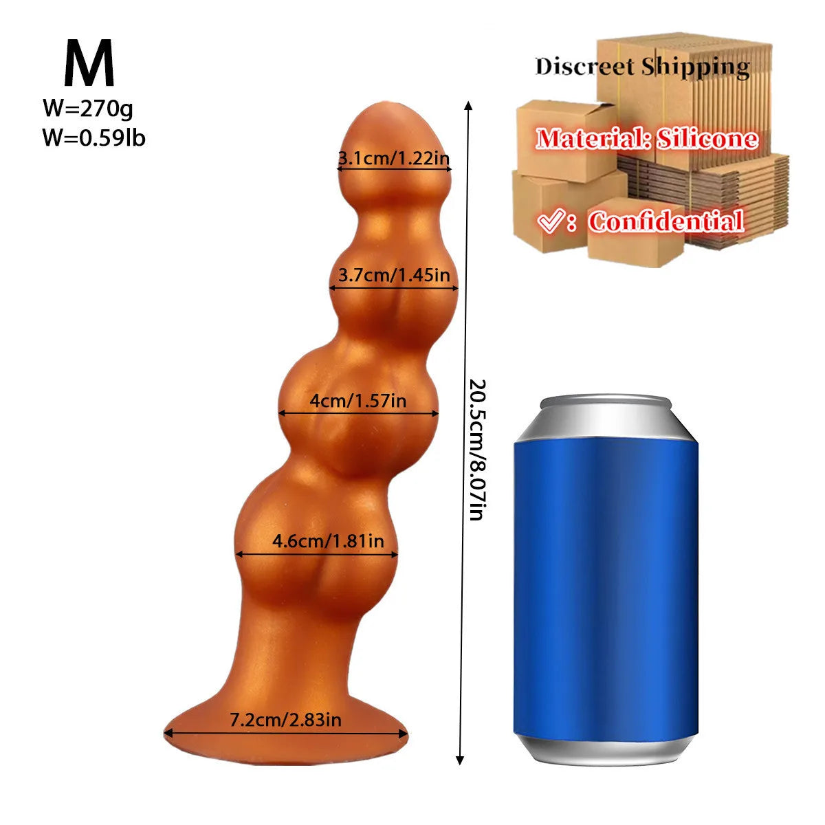 4-Ball Silicone Anal Bead & Plug
