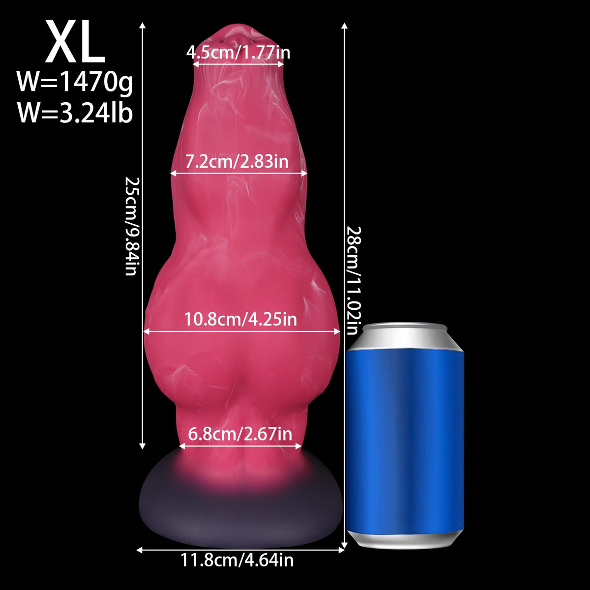 Silicone Animal-Style Strap-On Dildo