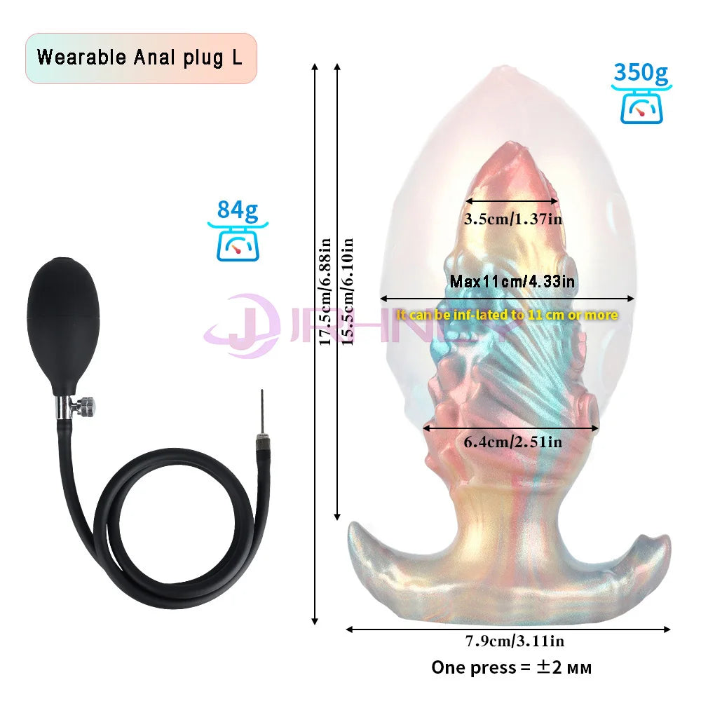 Inflatable Knotted Anal Plug – Up to 11 cm