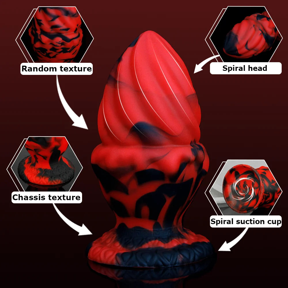 Large Suction-Base Anal Bead Plug