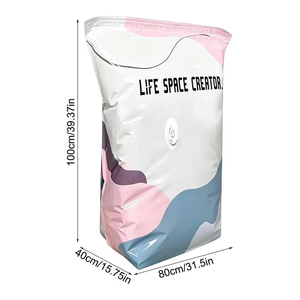 Large Capacity Vacuum Storage Bags No Pump Space Saver Compression Bags For Clothes Blankets New No-pump Vacuum Storage Bag