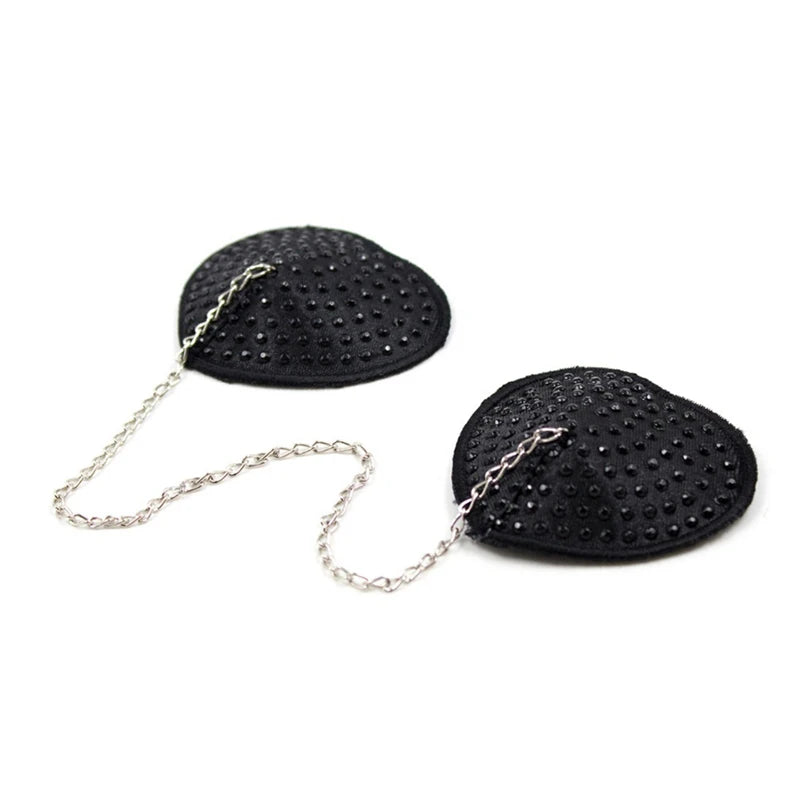 Sex Product Chest Stickers Sexy Sequin Nipple Covers With Tassels Heart Round Lace Shape Nipple Stickers Pasties Wholesale