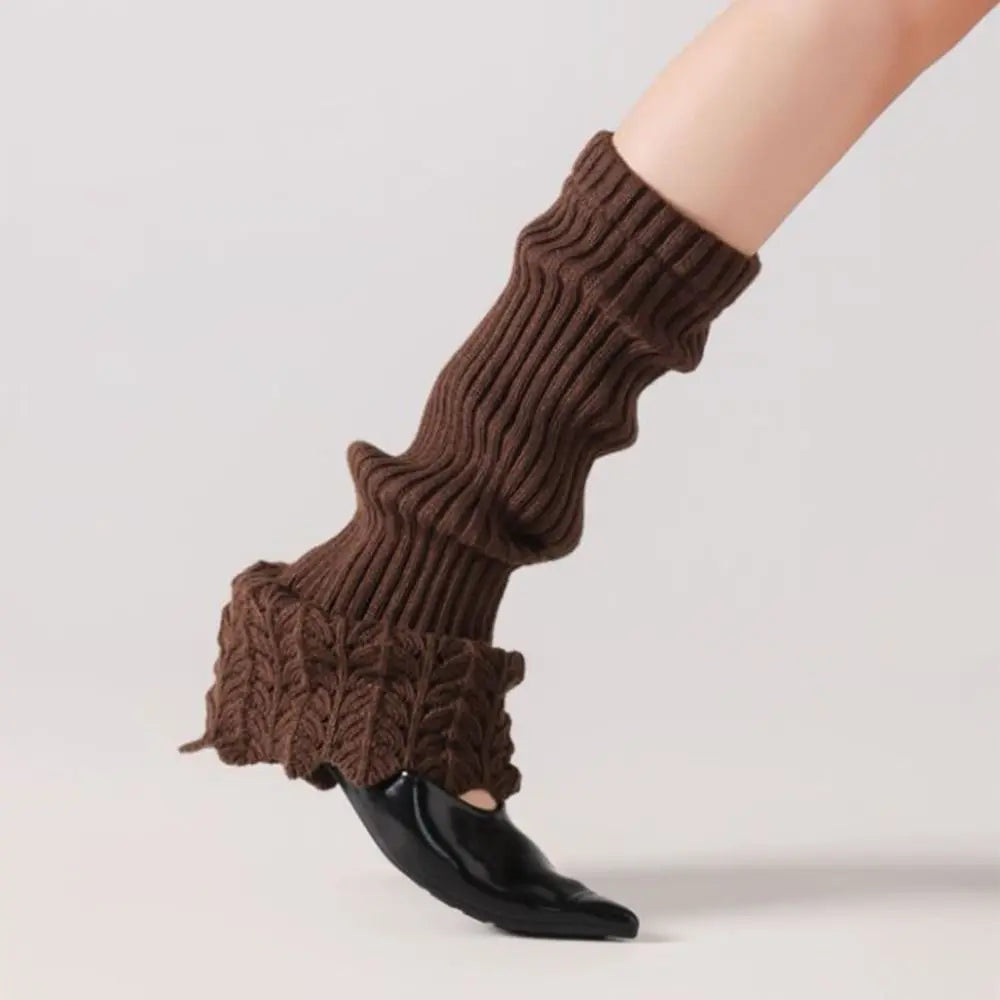 Thick Knit Solid Color Y2K Leg Warmers