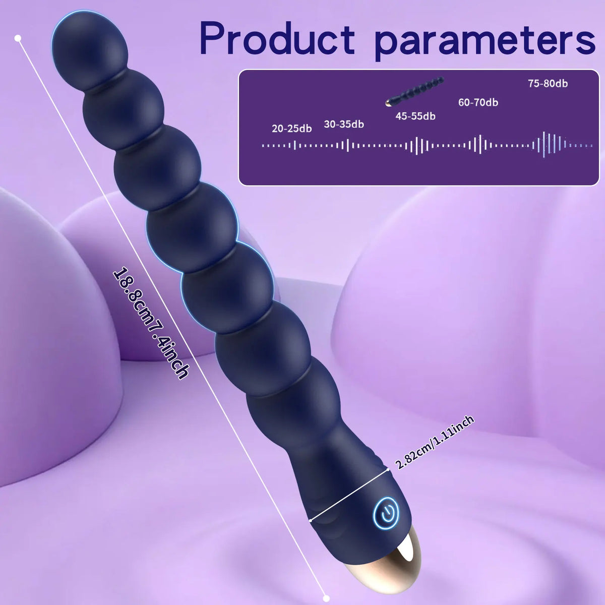Vibrating Silicone Anal Bead Prostate Massager