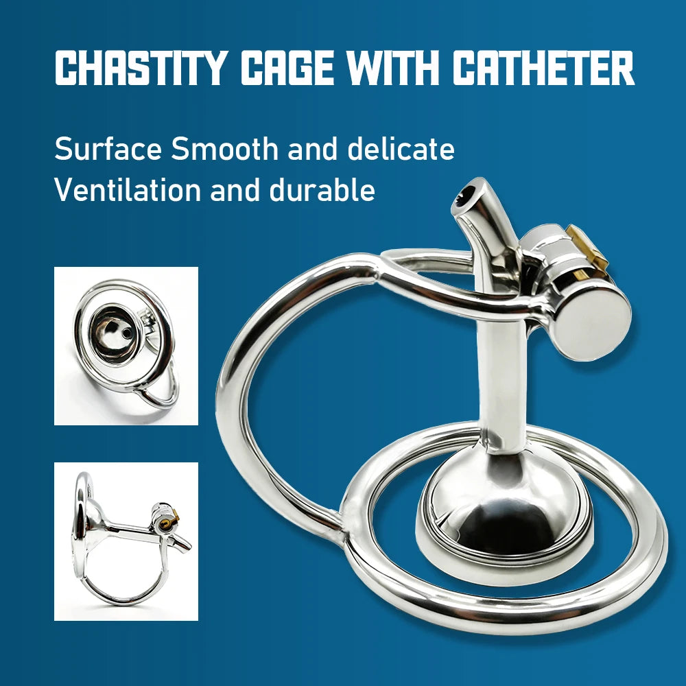 Reverse-Style Stainless Steel Chastity Cage