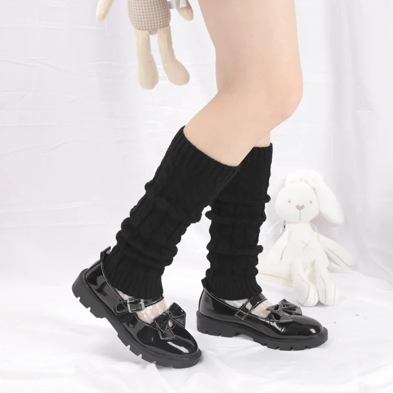Long Crochet Knit Lolita Leg Warmers