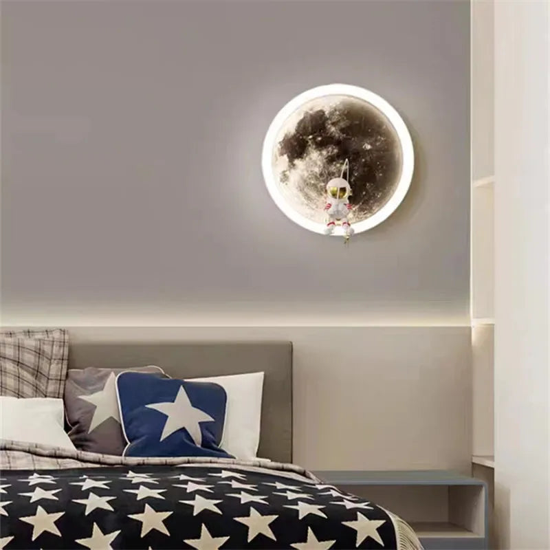 Astronaut Moon Bedside Wall Light