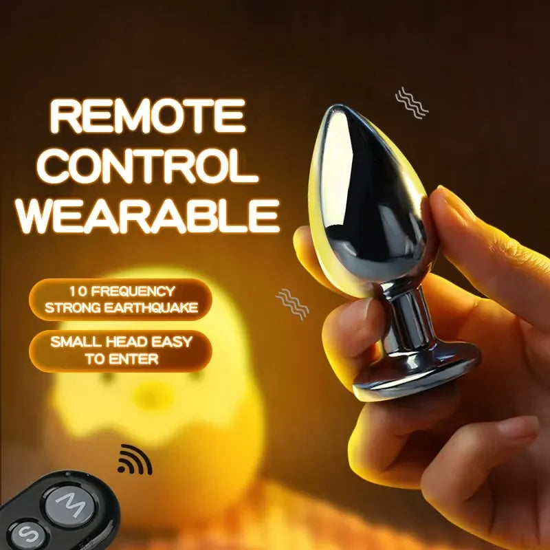 Wireless Remote Metal Vibrating Anal Plug