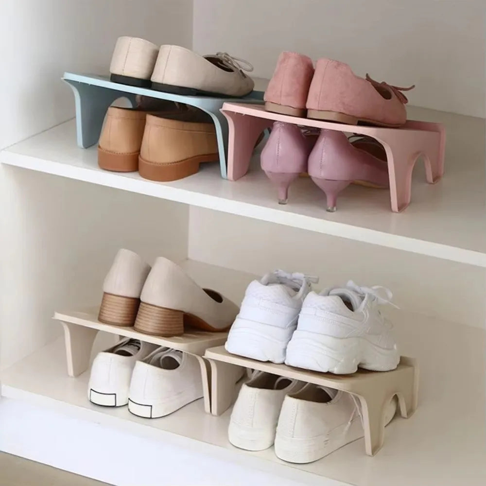Double-Shelf Space-Saving Shoe Rack