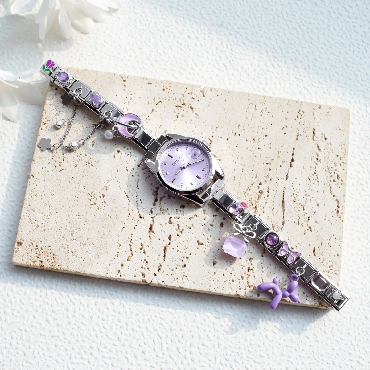 Women's Custom Charm Bracelet Quartz Watch