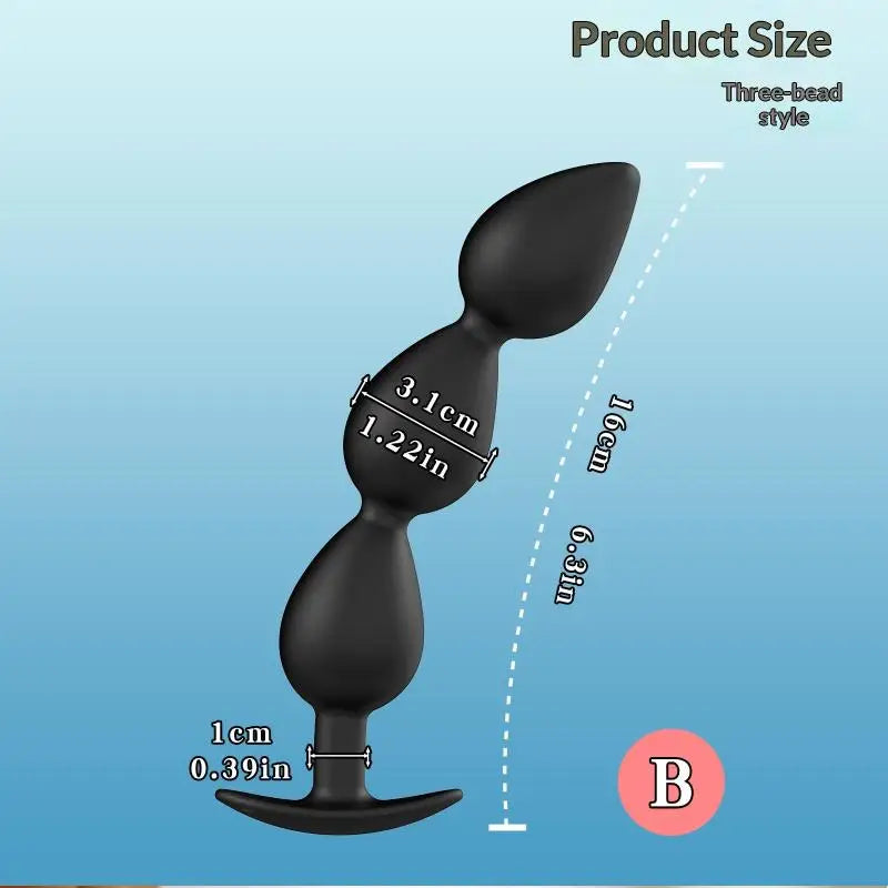 Wearable Anal Plug with Internal Steel Balls