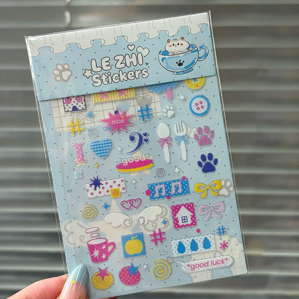 Tiny Strawberry & Floral Decorative Sticker Set