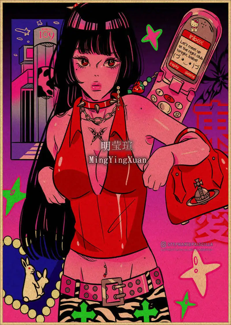 Japanese Anime 4K-Style Decorative Wall Poster