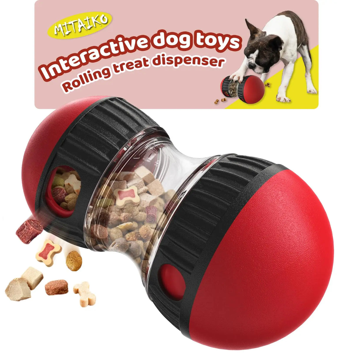 Interactive Slow-Feeder Treat Ball for Dogs & Cats
