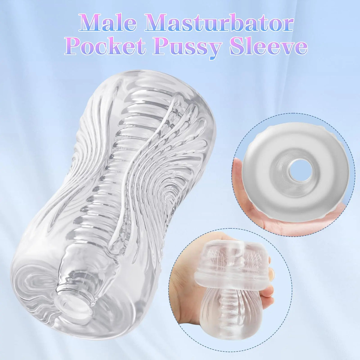 3D Spiral Texture Male Stroker Sleeve