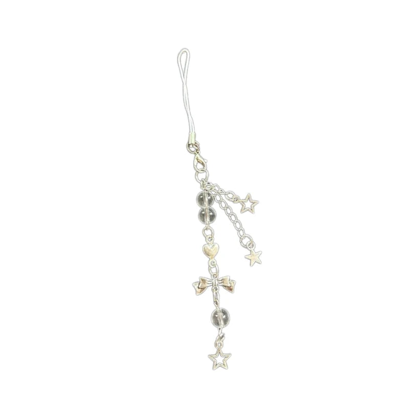 Goth Y2K Bow, Heart & Star Phone Charm