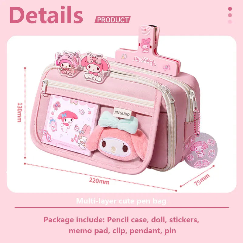 Kawaii Waterproof Large-Capacity Pencil Case DIY Set