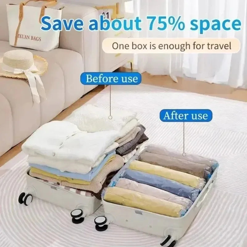 Reusable Roll-Up Travel Compression Storage Bag