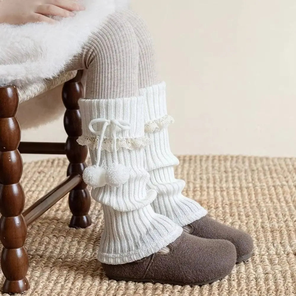 Kawaii Knitted Y2K Mid-Calf Leg Warmers
