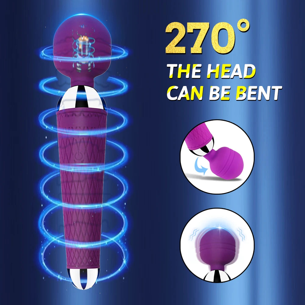 USB-Rechargeable Magic Wand Vibrator