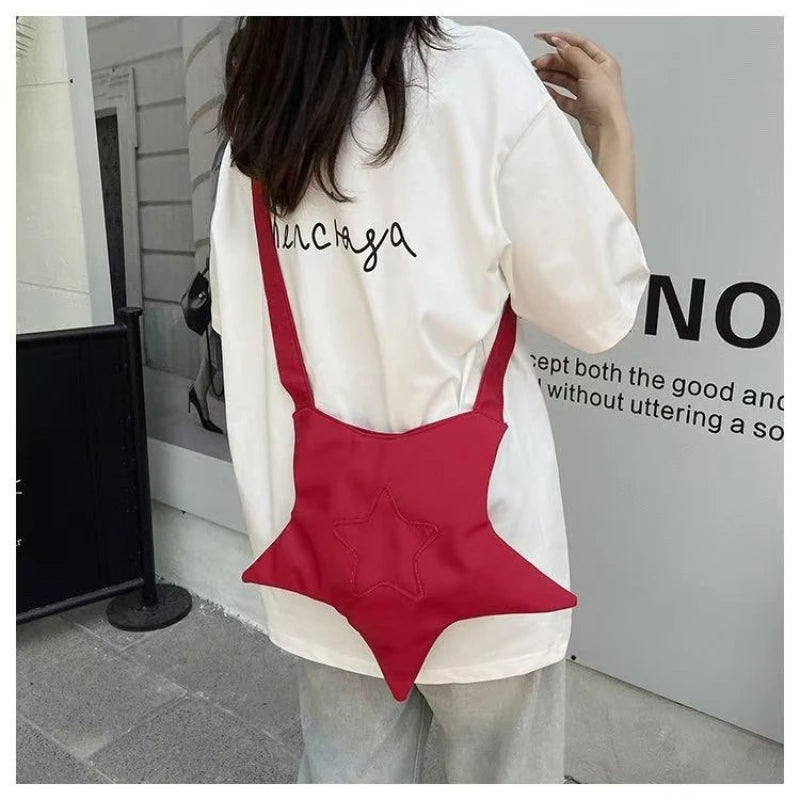 Y2K Star-Shaped Tote Bag