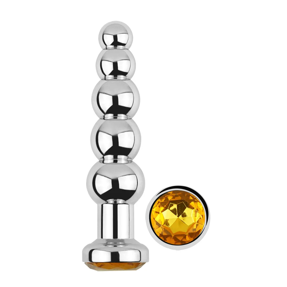 5-Ball Stainless Steel Beaded Anal Plug