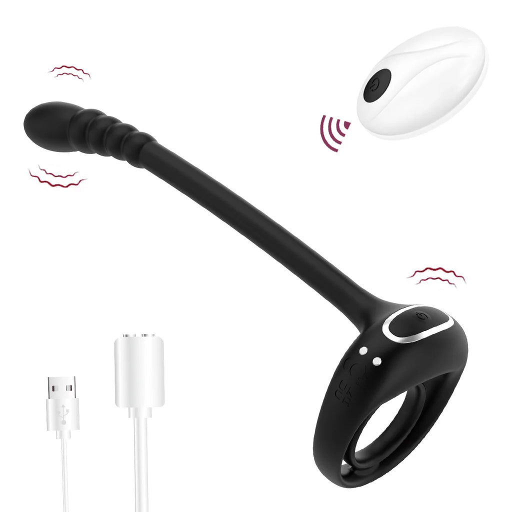 Remote-Control Prostate Massager with Ring