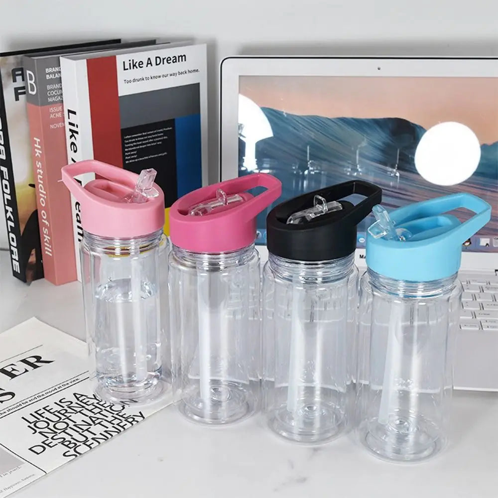 NEW 300ml Capacity Snow Globe Tumbler Reusable Break-Resistant Water Bottles Double Layers Pre-Drilled Mason Jar Cups Children