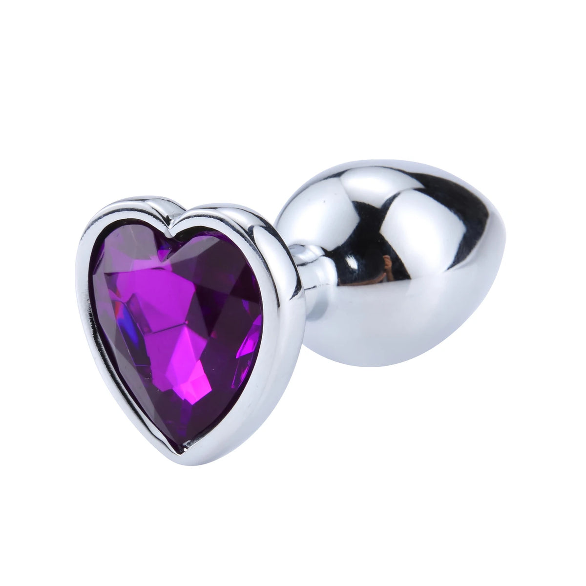 Heart-Base Crystal Metal Anal Plug