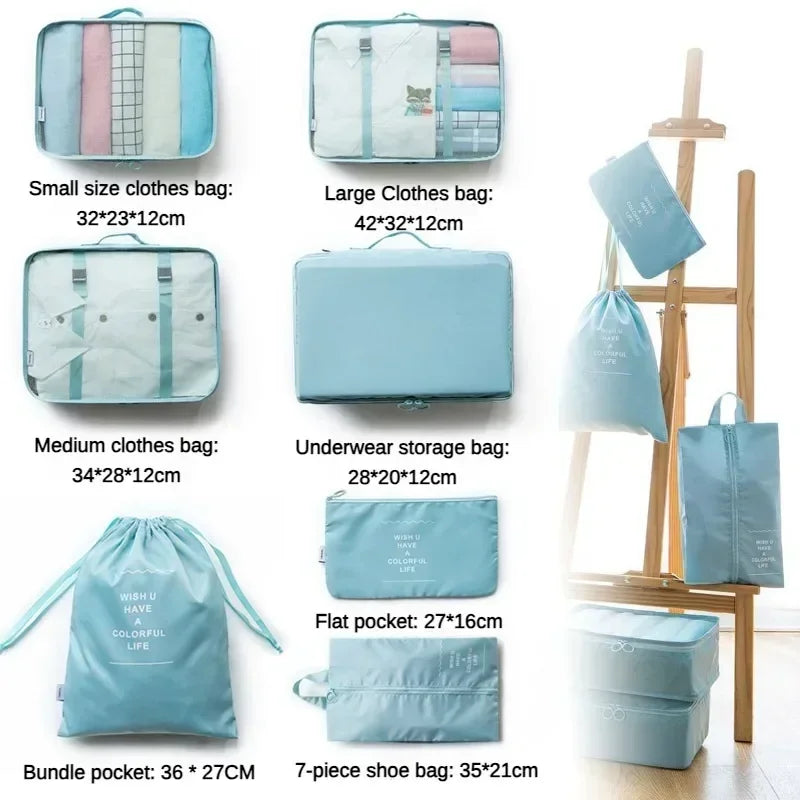7-Piece Travel Luggage Organizer Set