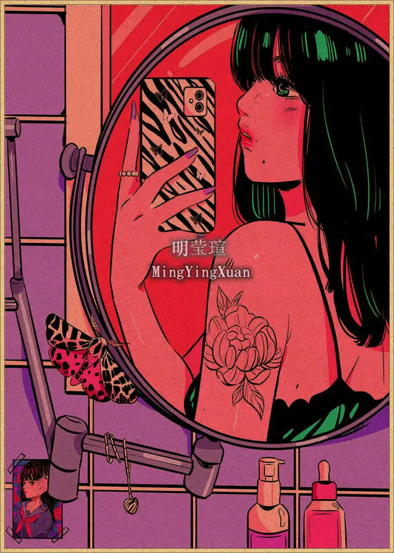Japanese Anime 4K-Style Decorative Wall Poster