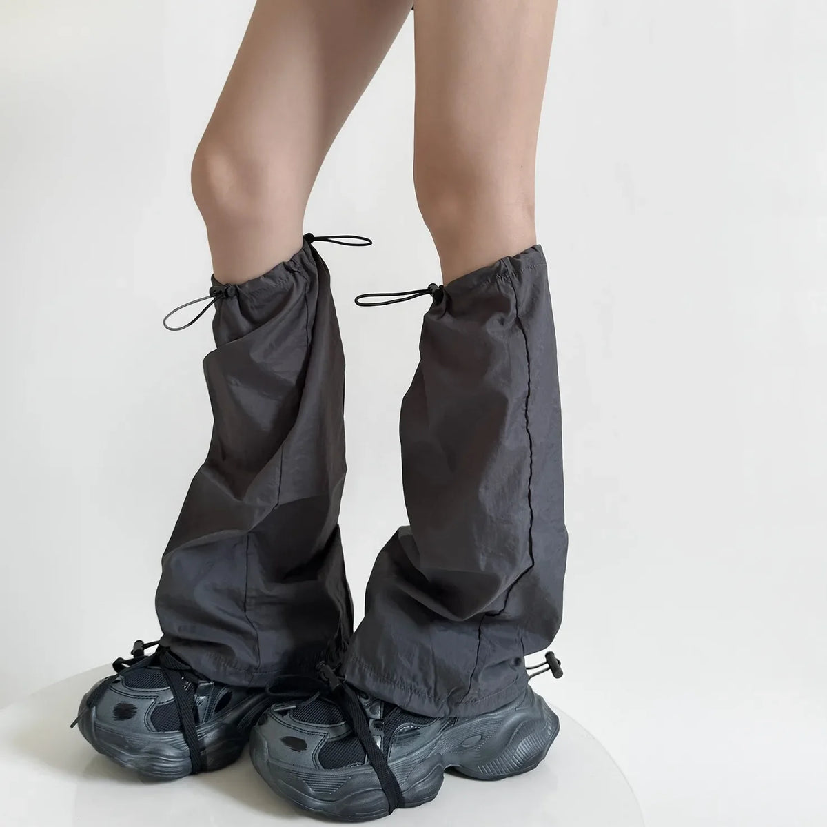 Quick-Dry Drawstring Y2K Leg Warmers