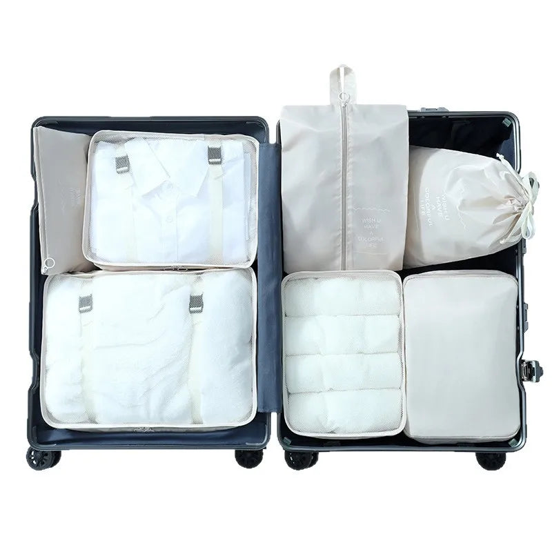 travel Packing Cubes Organizer, Lightweight Luggage Bags with Zipper for Suitcase Clothes Compression, Portable Storage Bag Set