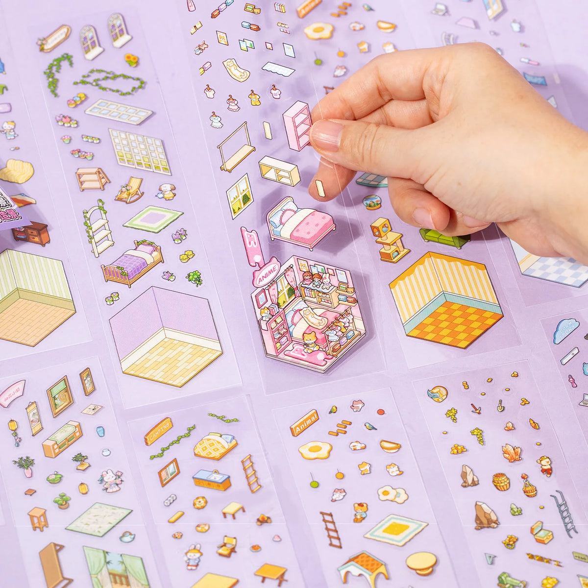 Kawaii Cut-Film Journal Sticker Book – 12/24 Sheets