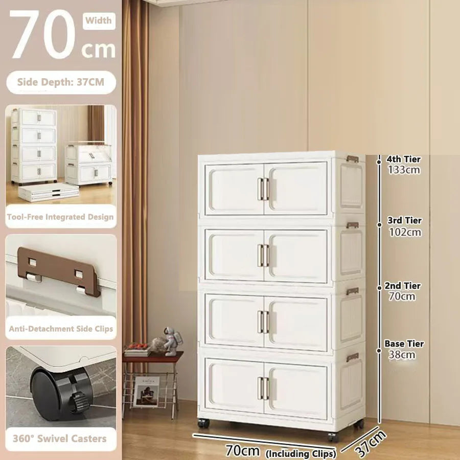 Foldable Multi-Drawer Storage Cabinet