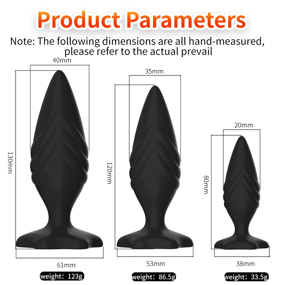 Wearable Progressive Silicone Anal Bead Plug